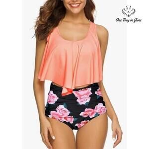 Adisputent High Waist Flounce Bikini Swimsuit Size 2XL